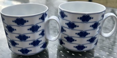Rosenthal Corinth Blue Coffee Tea Demitasse Cup Studio Linie Germany Set Of 2