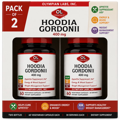 Olympian Labs Hoodia Gordonii 400 mg 60 Capsules Pack of 2