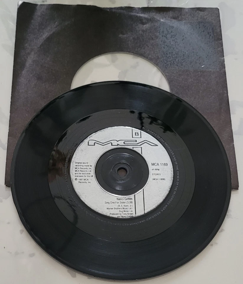 Nanci Griffith - From A Distance (1987 7inch Vinyl Single) VG+ - Image 2 of 4
