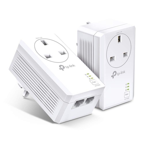 TP-Link TL-PA7027P KIT AV1000 2-Port Gigabit Passthrough Powerline Starter Kit, - 第 1/6 張圖片