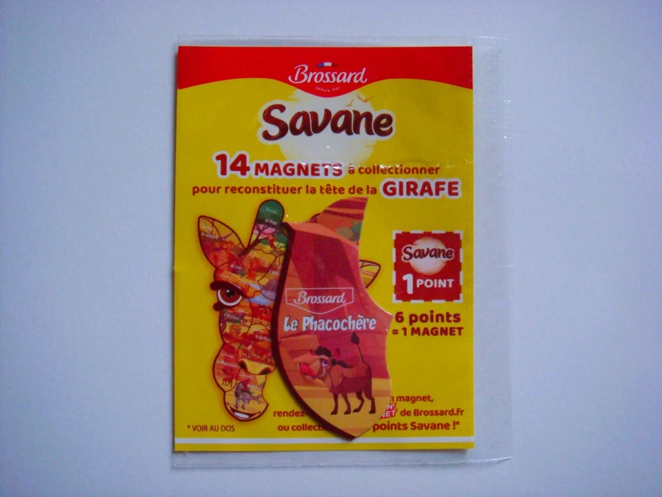 MAGNET SAVANE BROSSARD LA TÊTE DE LA GIRAFE À RECONSTITUER : LE PHACOCHÈRE - Photo 1/1
