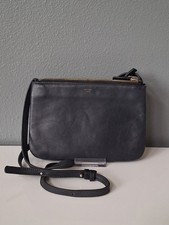 Celine Trio Black Leather Crossbody Bag Gold ...