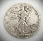 1943-D Liberty Walking Silver Half-Dollar, VERY FINE CONDITION, # 1153