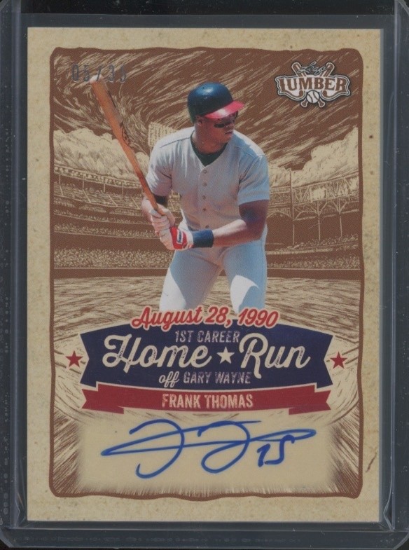 2025 Leaf Lumber Baseball Frank Thomas #CHR-FT1 Career Home Run Auto Bronze /35