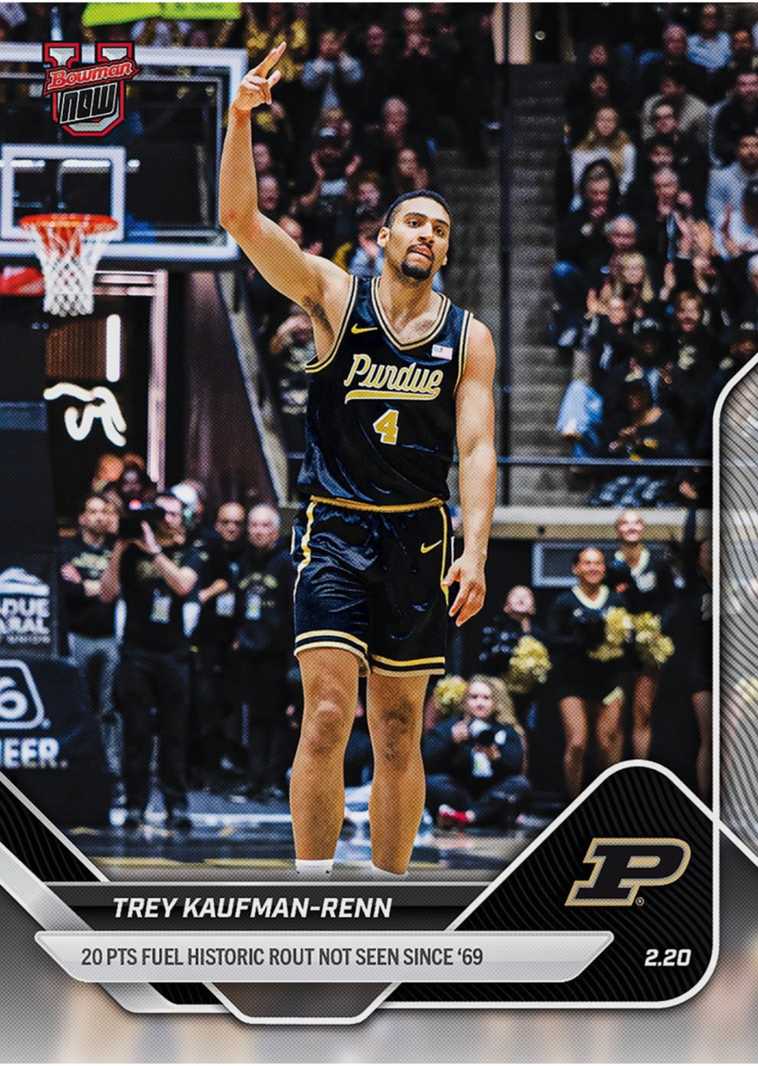 PRESALE Trey Kaufman-Renn Purdue 2025-26 Bowman U NOW Basketball
