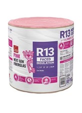 R- 13 Faced Fiberglass Insulation Roll 15 In. X 32 Ft. (1 Roll)