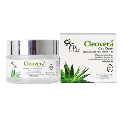 Fixderma Cleovera Cica Creme mit Gotu Kola, Aloevera, Vitamin A & E - 50g