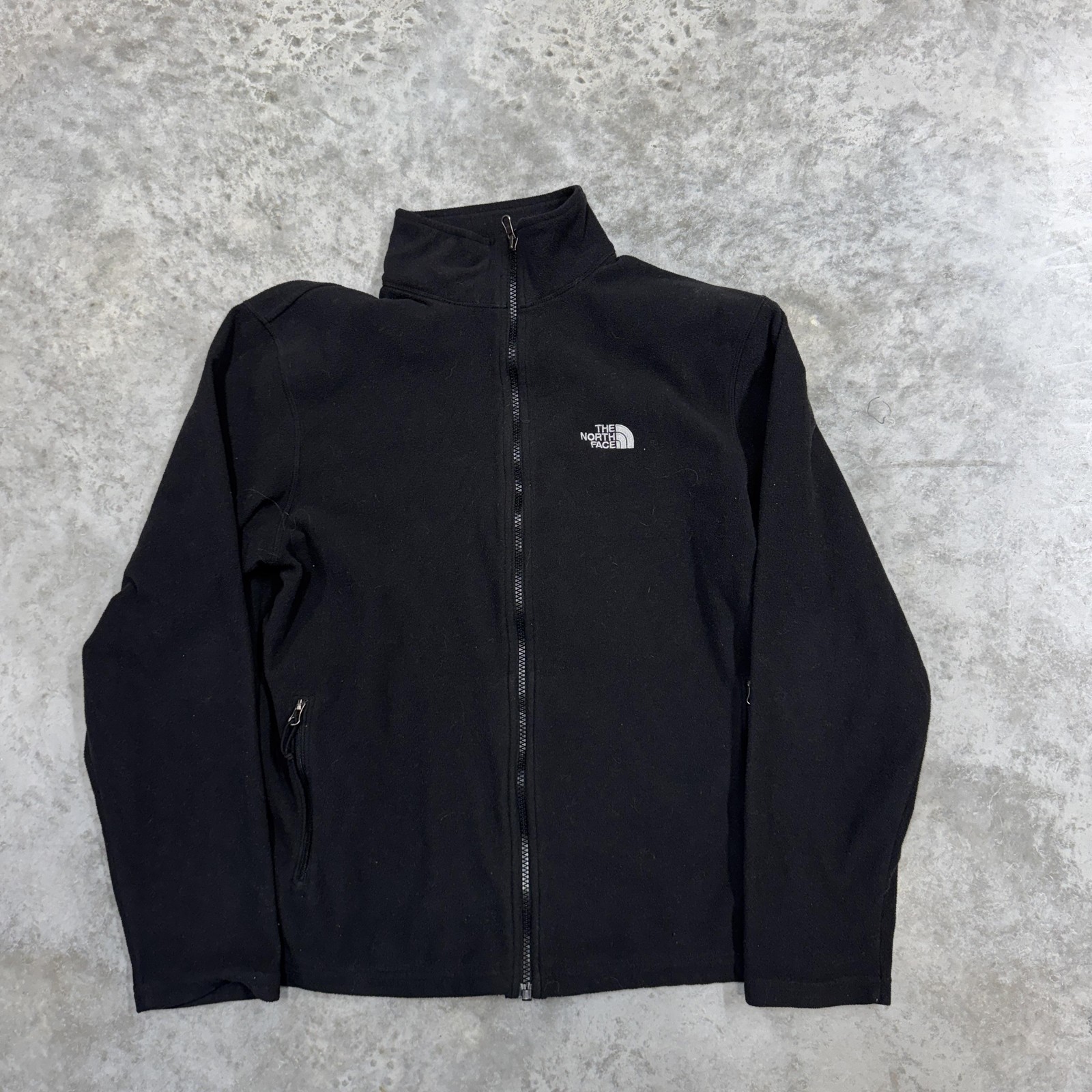 The North Face Jacket Mens Medium Black Fleece Full Zip Outdoor Hiking