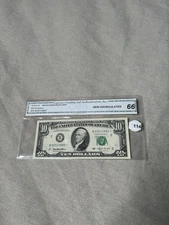 $10 Federal Reserve Note Currency Grading B025 12882 GEM Uncirculated