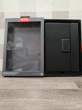 New TUMI Leather Rotating Folio Case For iPad Air 2  9.7" Black Leather  