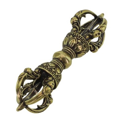 Handgefertigter Messing Vajra neunzackiger Ritualdolch für Meditationsräume