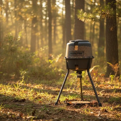 Freestanding Bluetooth Deer Feeder - 200 lb Capacity with Enhanced Feeding Timer