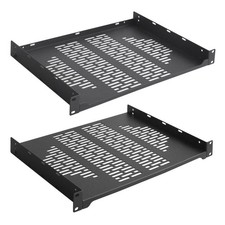 RIVECO 2 PCS 12 Rack Shelves for 19 inches Network Rack Cabinets, 1U Ra