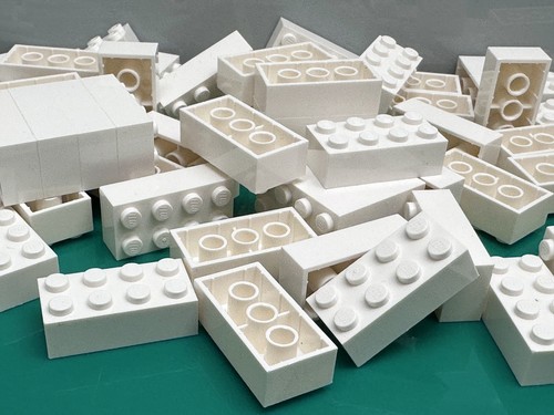LEGO Brick Classic, 2 x 4 Bianco, n. 3001, 15589, 54534, 72841 / 50 pezzi - Foto 3 di 9