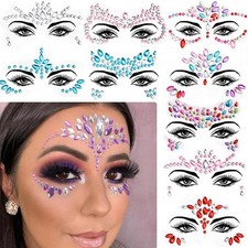 Acrylic Face Stickers   Colorful Festival Face Gems for Halloween, Cosplay A7C4