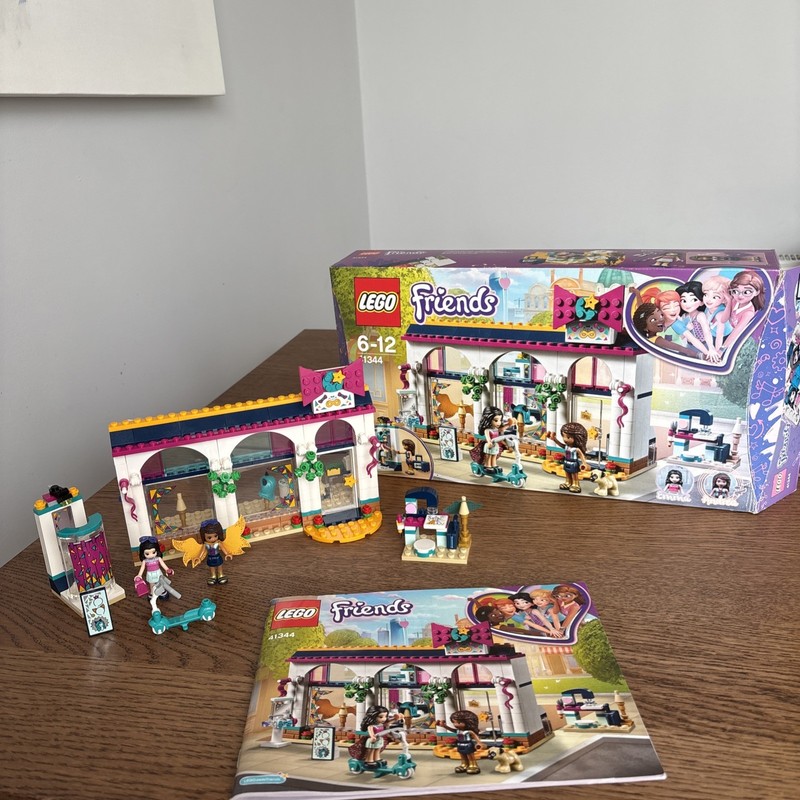 Lego Friends set 41344 Andreas Accessory Store with box and instructions.