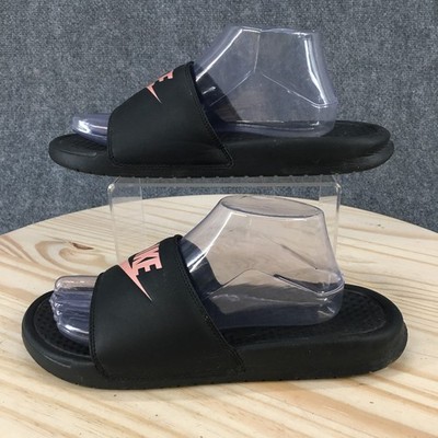 Nike Sandals Womens 10 Benassi Jdi Slide Black Slip On Comfort Flats 343881-007
