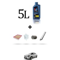 Hoffcar Set Service 4 Filter Und 5L ÖL FüR Ford Puma 1.7I 16V 92Kw Von 1997
