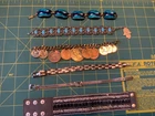 6 VINTAGE CHARM enamel 60’s coins souvenir maroc BRACELETS COSTUME JEWELRY LOT