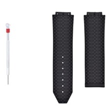 FOR HUBLOT 24MM REPLACEMENT RUBBER BAND STRAP 44-45 BIG BANG H SCREWDRIVER 1.5MM