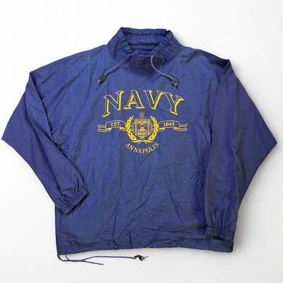 Vintage Gear For Sports Annapolis Windbreaker Mens L Blue 90s Pullover Jacket