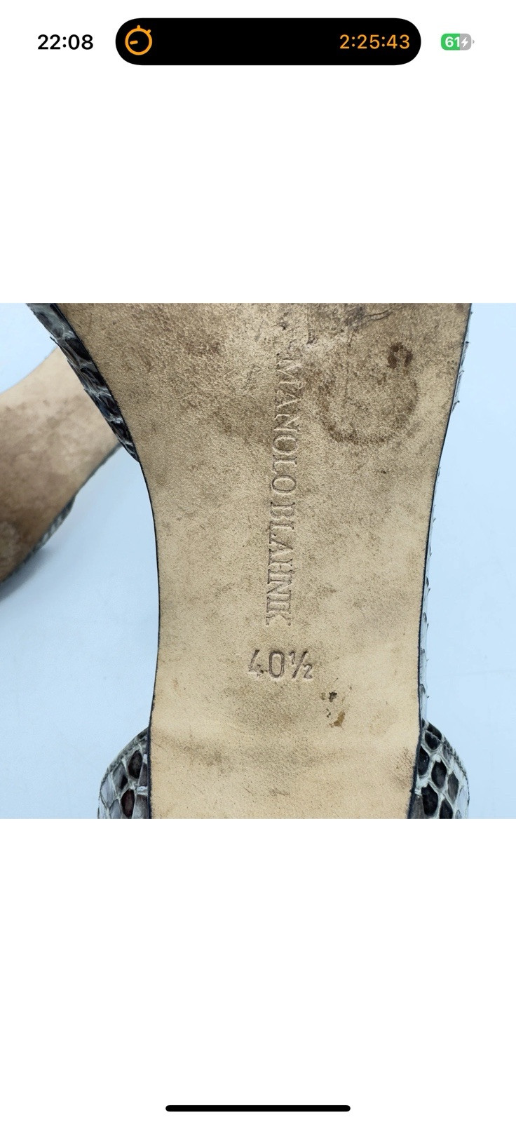 Manolo blahnik Exotic Python Leather kitten High … - image 12