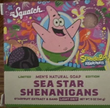 Dr Squatch Sponge Bob Square Pants Sea Star Shenanigans Limited Edition Soap NIB