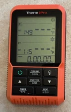 THERM PRO WIRELESS DUAL PROBE MEAT & BBQ THERMOMETER DIGITAL RECEIVER ONLY USED