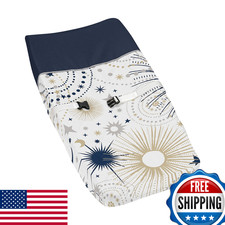Sweet Jojo Designs Star Moon Baby Nursery Changing Pad Cover - Unisex