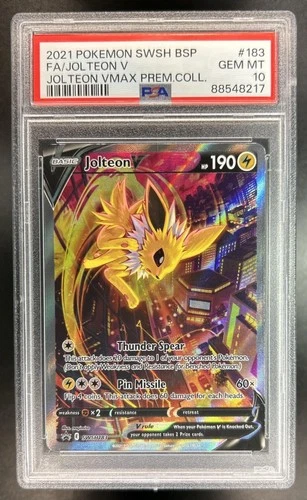 2021 Pokemon SWSH Black Star Promos Jolteon V #SWSH183 PSA 10 GEM MINT