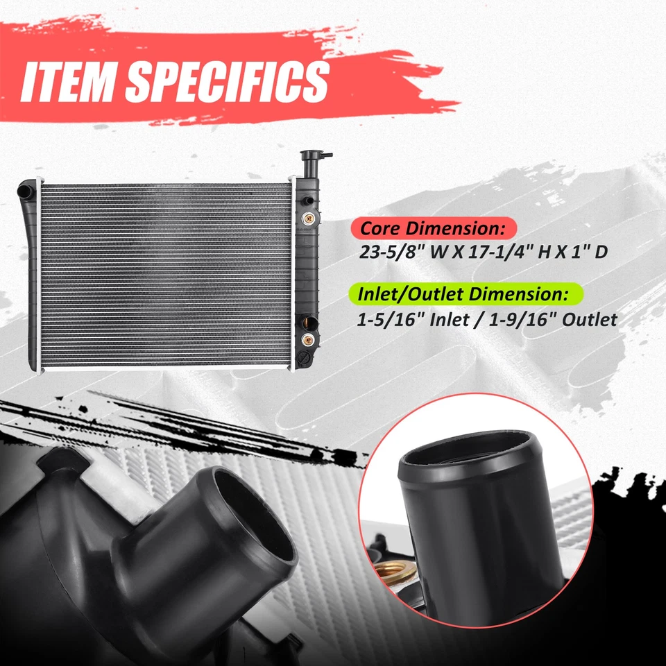 Радиатор с алюминиевым сердечником оригинальный стиль DPI 924 для Chevy Astro GMC Safari 2.5 4.3 85-94 - Изображение 3 из 4