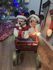 Santa’s Best 1998 Disney Mickey And Minnie Animated Sleigh Christmas Animation