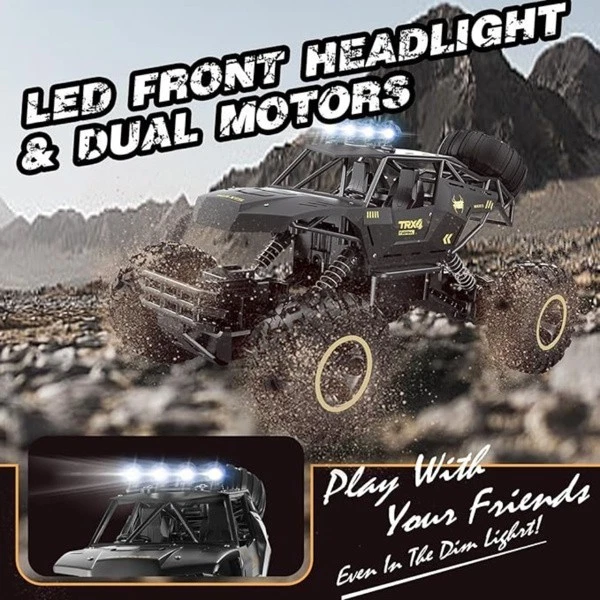 4DRC 1:12 Rock Crawler Rechargeable Off Road Truck 4WD , Metal Shell LED Headlig - Image 3 of 4
