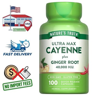 Cayenne Pepper 40000 HU with Ginger Root & Hawthorn | 100 Capsules