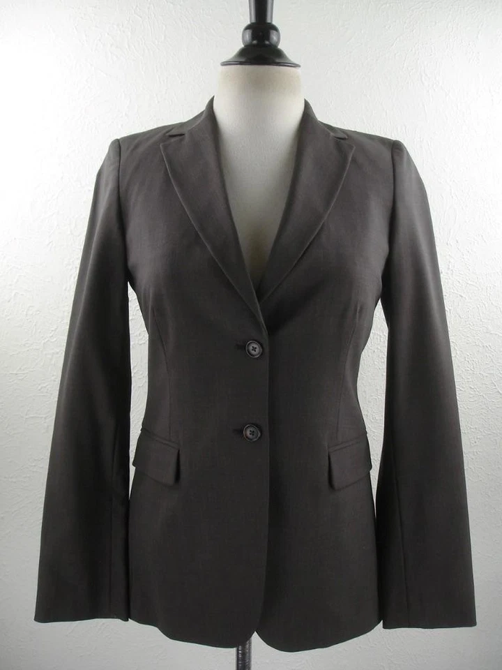 Mujer Banana Republic Marrón 2 Piezas Traje Lana Elastizado Martin Calce Pantalones 6 Chaqueta 4 Foto 2 de 4