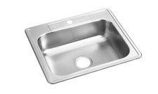 Dayton Drop-In 25x21.25 Satin Stainless Steel Single Bowl 1-Hole Kitchen Sink