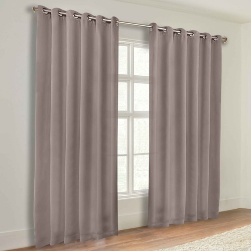 Solid 70" Wide Machine Washable Room Darkening Blackout Curtains, Set of 2 - Picture 257 of 288