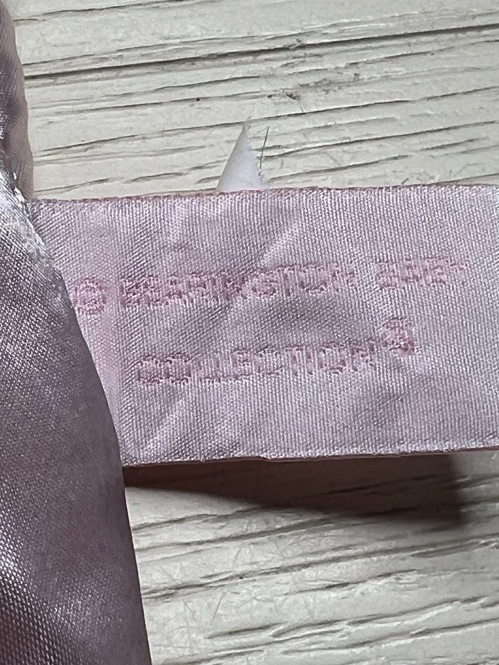 "Manta de seguridad Bearington Baby Lovey rosa cachorro perro satinado 15""" Foto 4 de 4