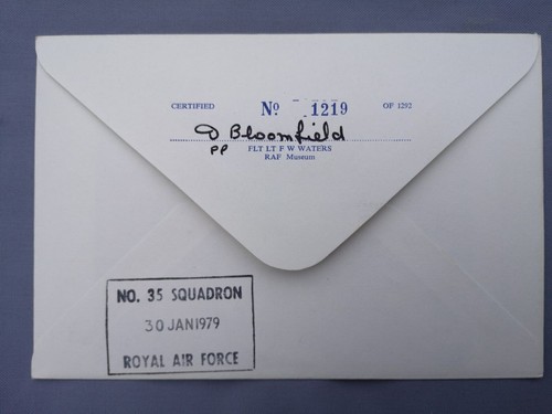 D C T BENNETT CB DSO DFC AFC AVM FLOWN FIRST DAY COVER SIGNATURES D C T BENNETT - Picture 2 of 4