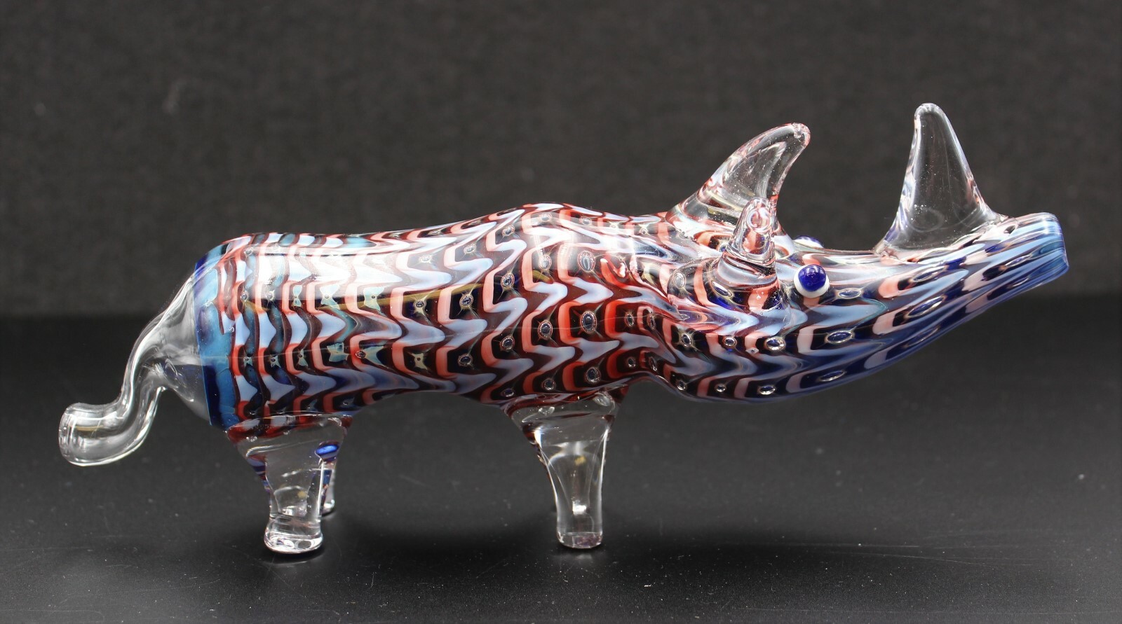 7 1/2"  RHINO Tobacco Smoking Glass Pipe THICK Glass pipes