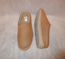 My Slippers Mens Leather Moccasin Size 13 Comfort Slip On Lined Gel Foam In Out