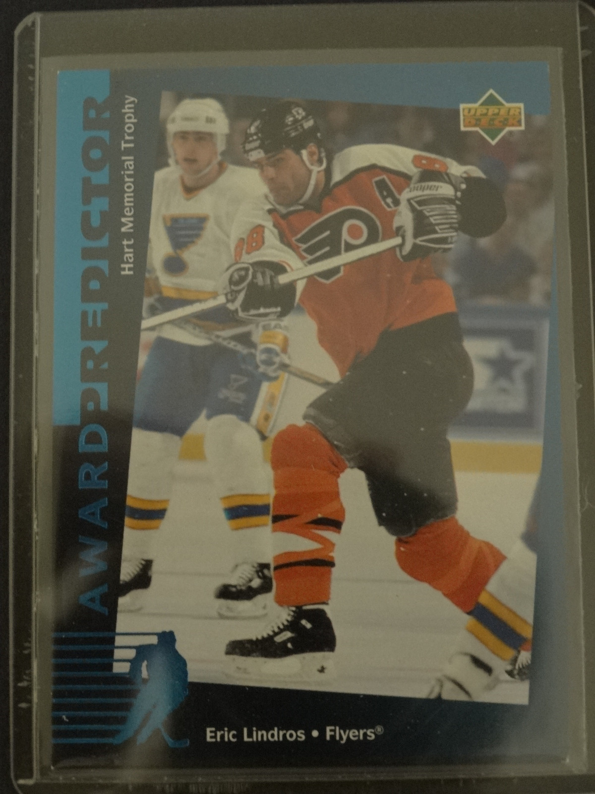 1994-95 Upper Deck H8 Award Predictor Hart Memorial Trophy Eric Lindros Card
