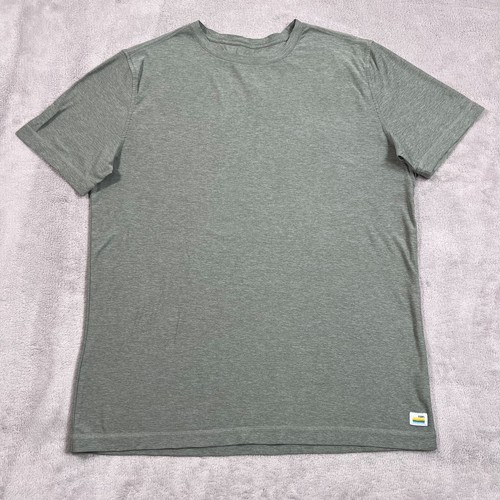 Vuori Shirt Mens Small Green Gray Breathable Performance Active Short Sleeve