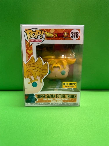 Funko Pop Super Saiyan Future Trunks Hot Topic Exclusive #318 w/Protector