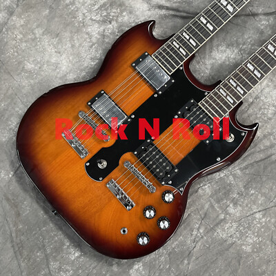 EBS-1250 Double Neck Electric Guitar&Bass '60 Tobacco Sunburst 12/6 Solid Body