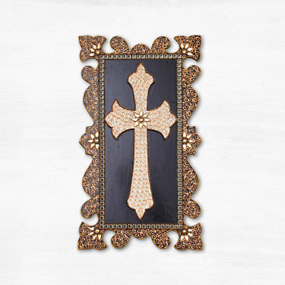 Wooden Wall Crosses Decorative Wall Cross Hanging Painting For
