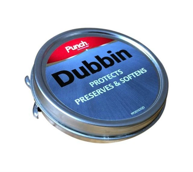 Punch Dubbin Neutral 50ml Tin Waterproofs Leather Shoe Boot Wax