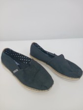 Bobs From Sketchers Women Shoes 6.5 Black Tan Espadrille Slip On Canvas 32719