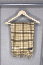 Butberrys Vintage 100 Cashmere Scarf Nova Check Beige