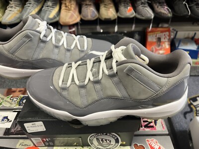 Air Jordan 11 Low グレー Nike Air Jordan 11 Retro Low Gray Leather Lace Up Mens